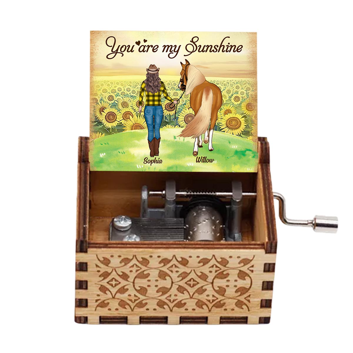You're My Sunshine - Personalized Horse Hand Crank Music Box