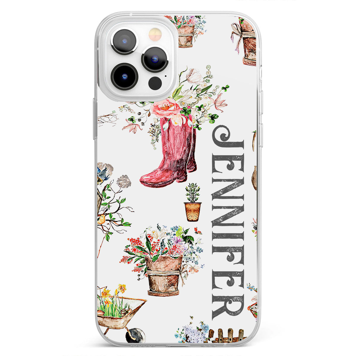 Lovely Gardening Items - Personalized Gardening Clear Phone Case