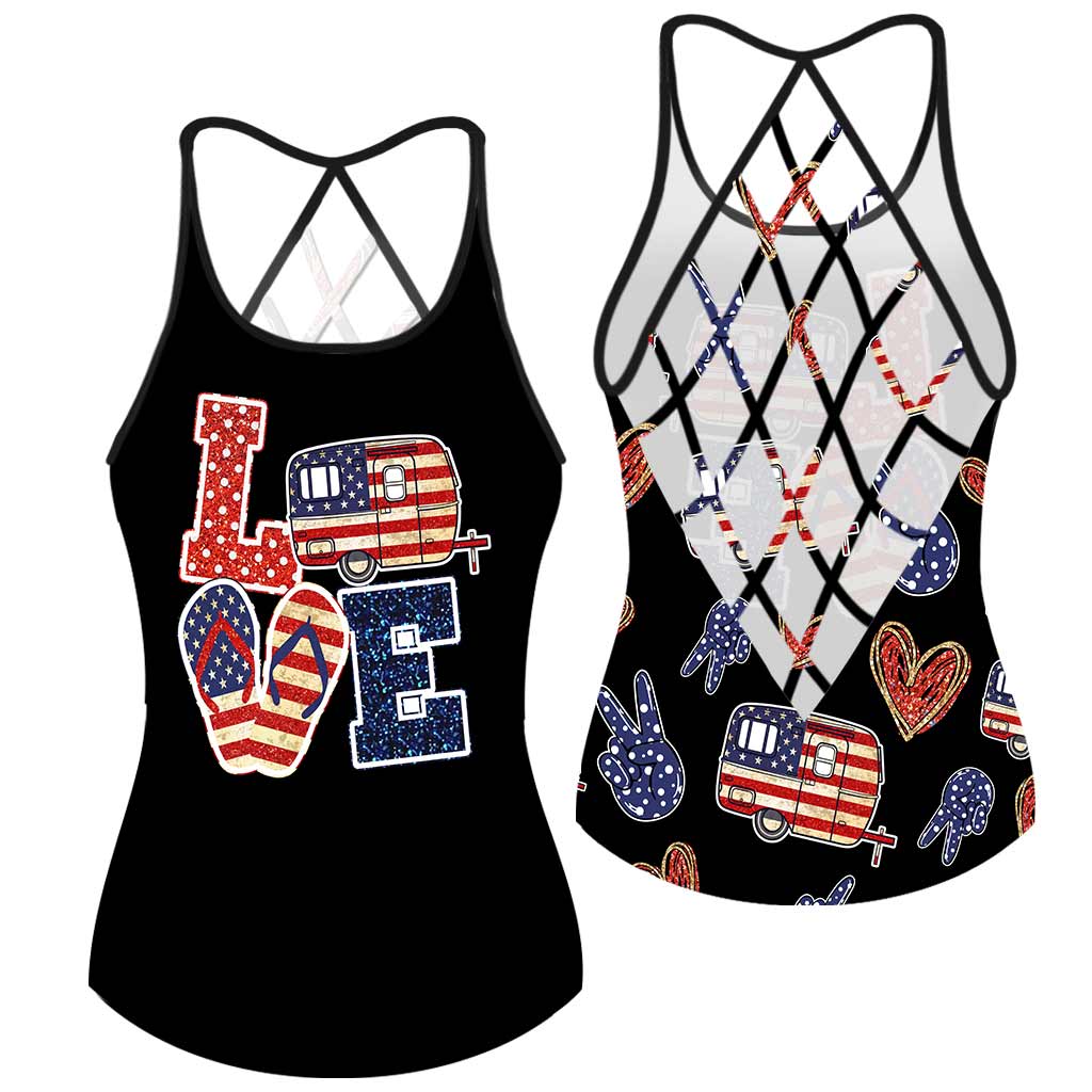 Wander Woman - Independence Day Camping Cross Tank Top