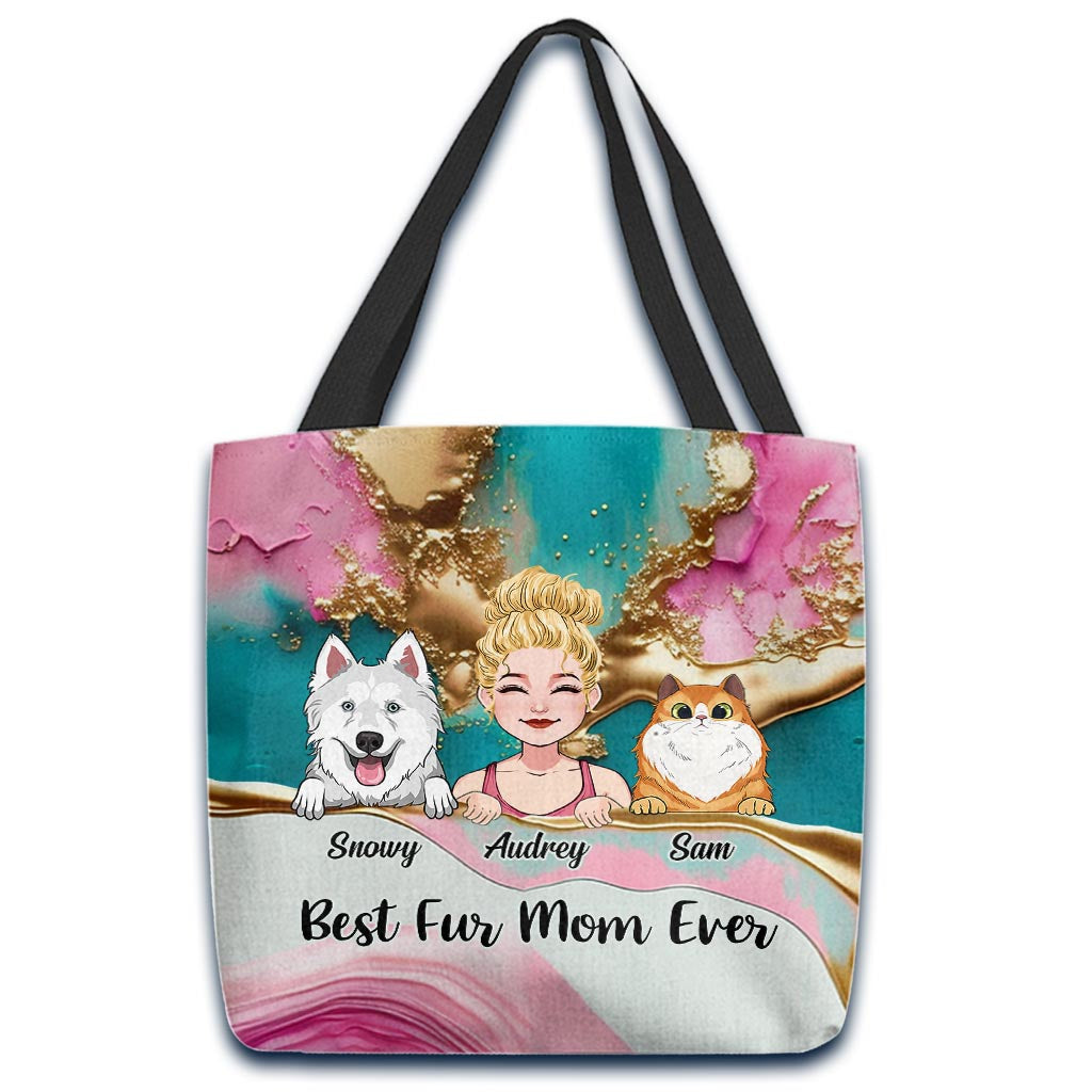 Best Fur MomDad Ever - Personalized Dog Tote Bag