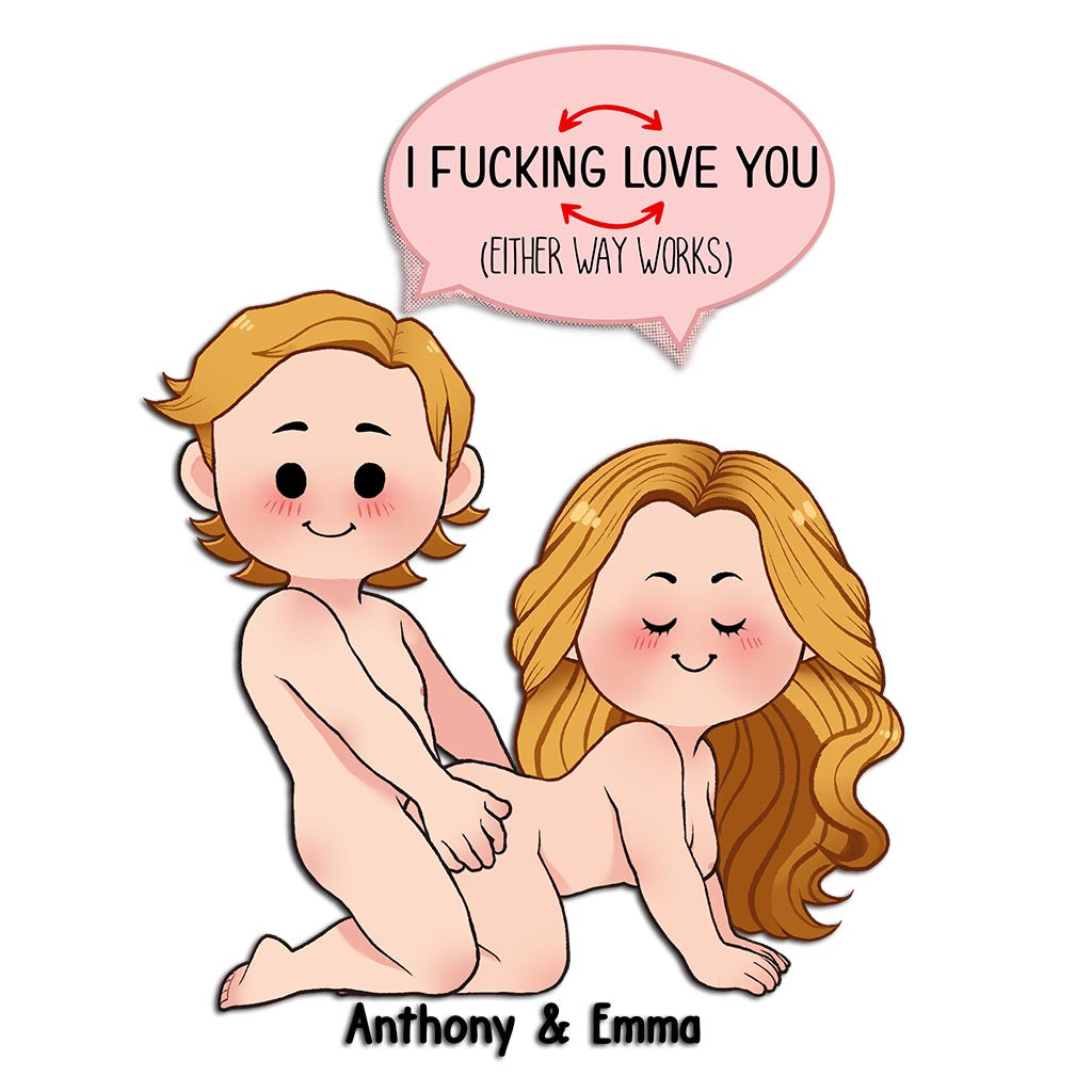 I Love You - Personalized Couple Decal Die Cut