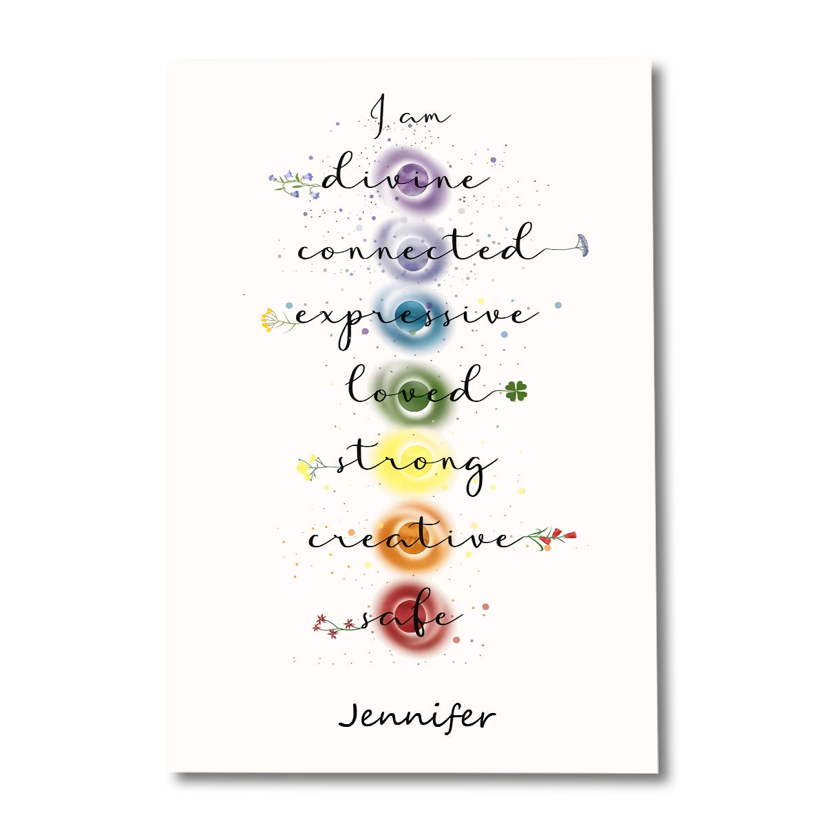 I Am Divine - Personalized Yoga Canvas And Poster