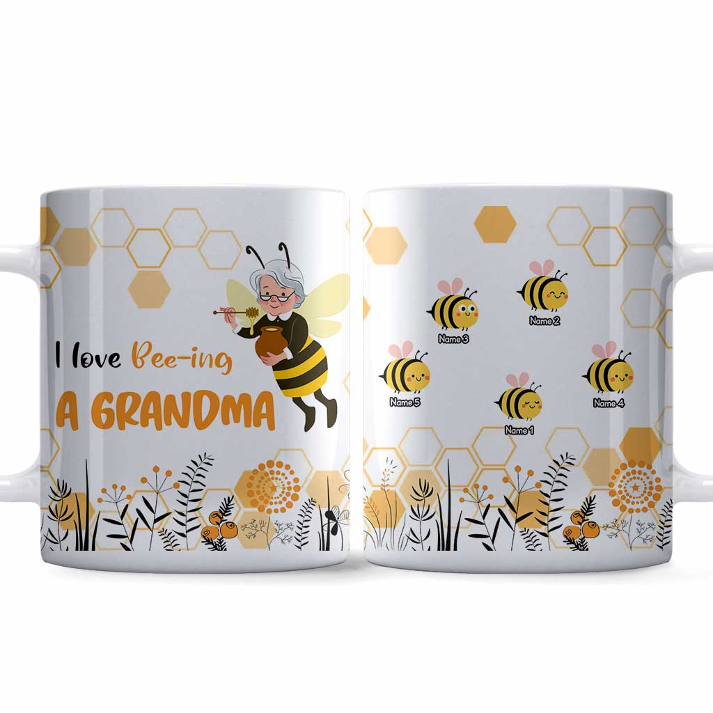 I Love Bee-ing A Grandma - Personalized Mother's Day Grandma Mug
