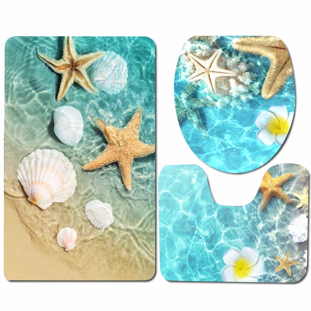 Beach Lover - Sea Lover 3 Pieces Bathroom Mats Set