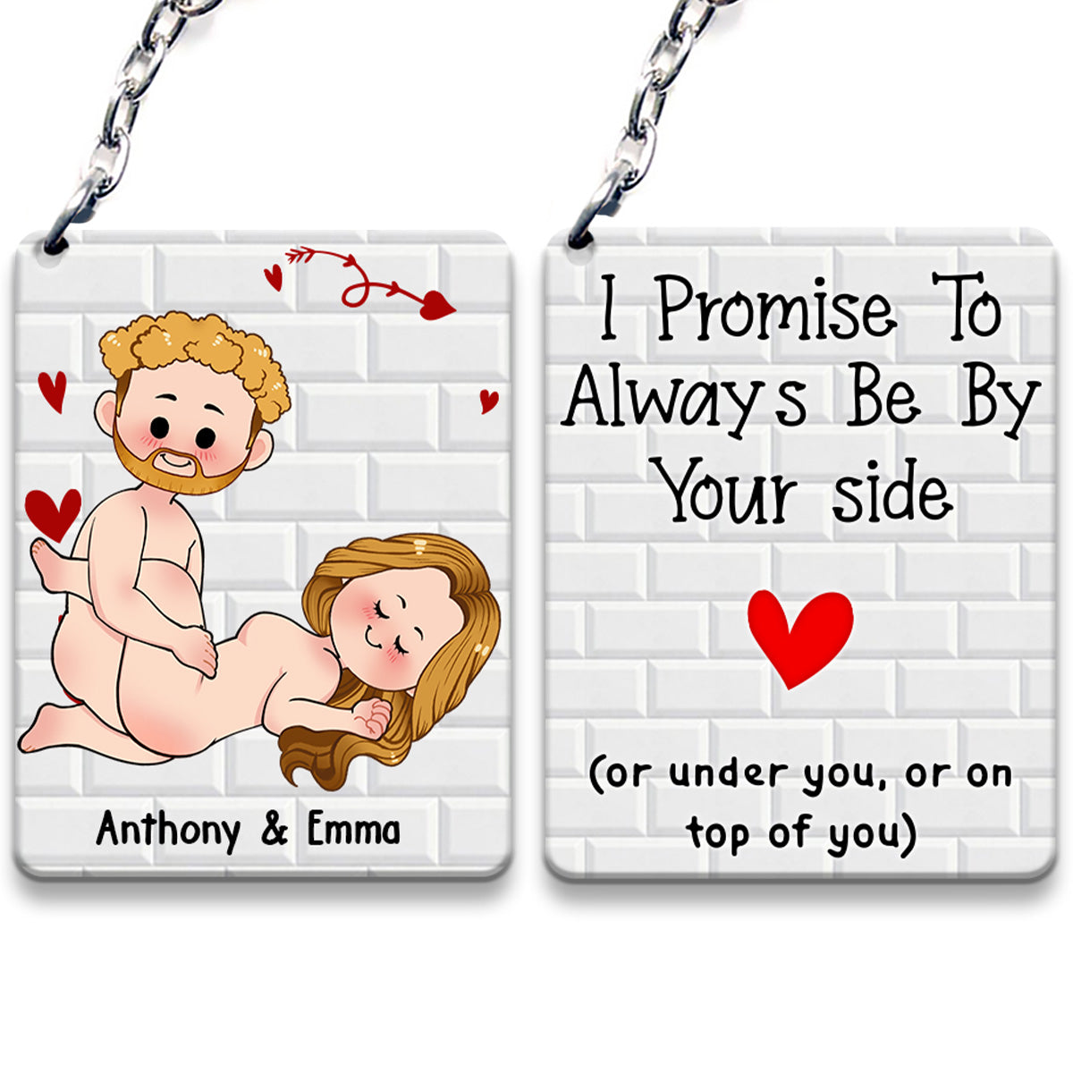 I Just Want You To Be Happy - Couple gift for husband, wife, boyfriend, girlfriend - Personalized Keychain