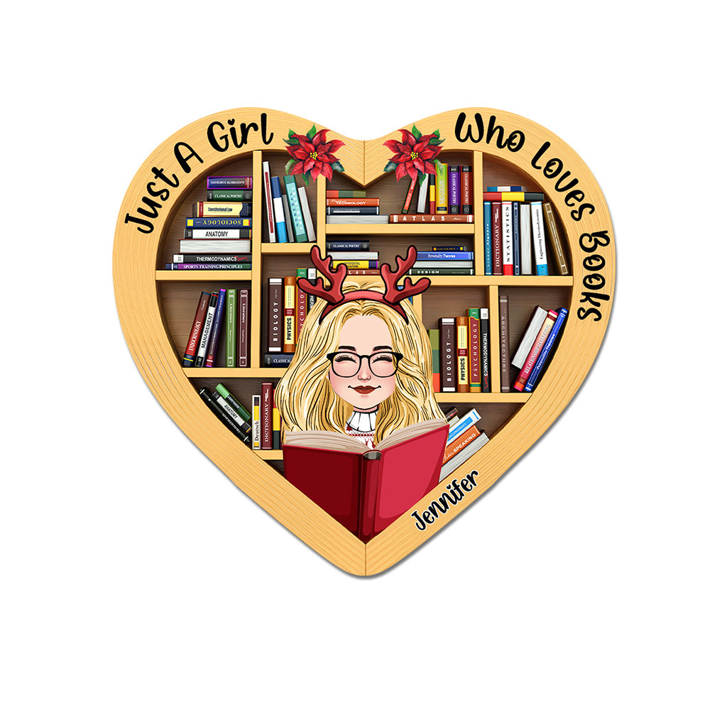 Just A Girl Who Loves Book - Personalized Book Decal Full