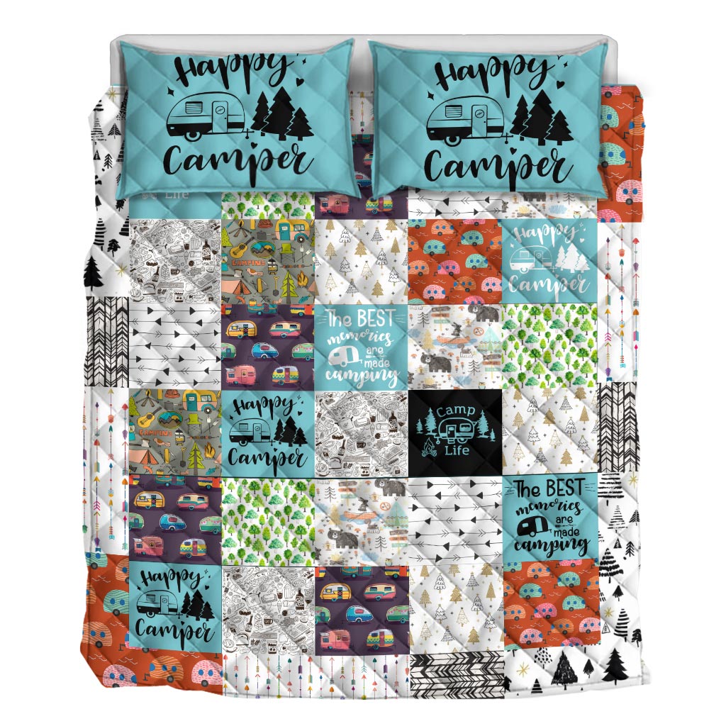 Happy Camper - Camping Quilt Set 112021