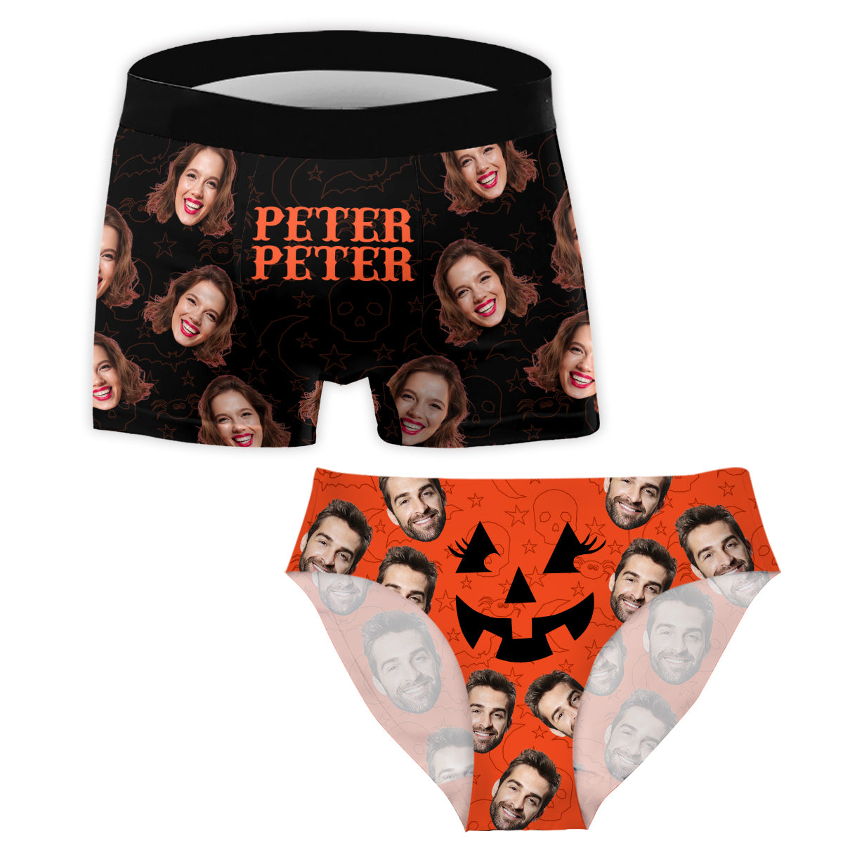 Peter Peter - Personalized Couple Women Briefs & Men Boxer Briefs
