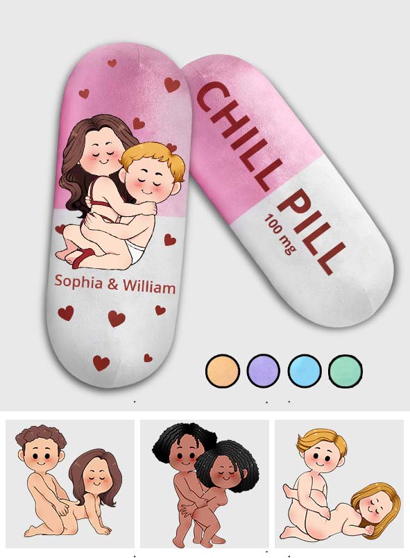 Chill Pill - Personalized Couple Shaped Pillow