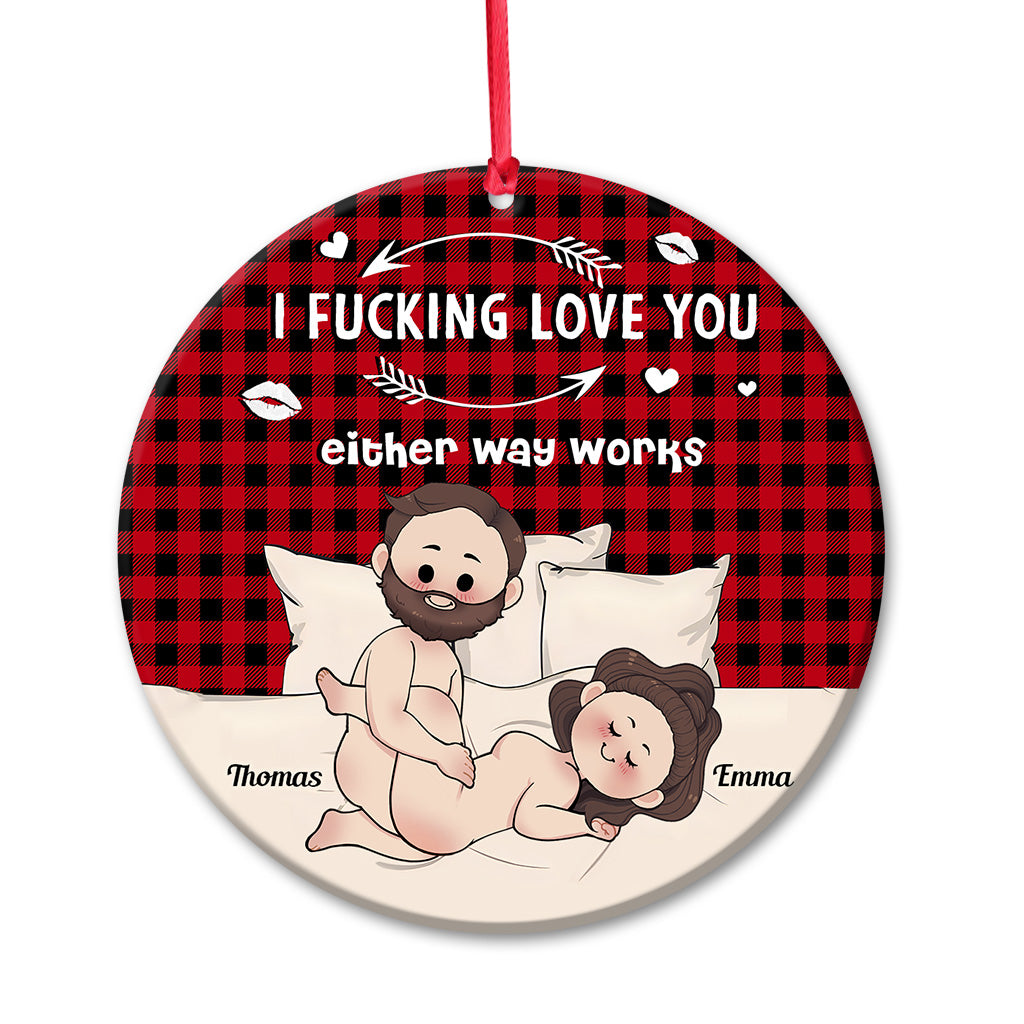 I Love You - Personalized Couple Ornament