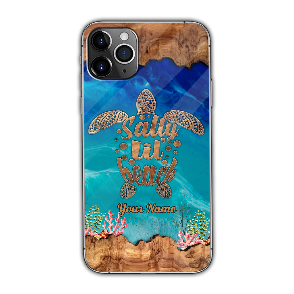 Salty Lil' Beach - Personalized Turtle Phone case