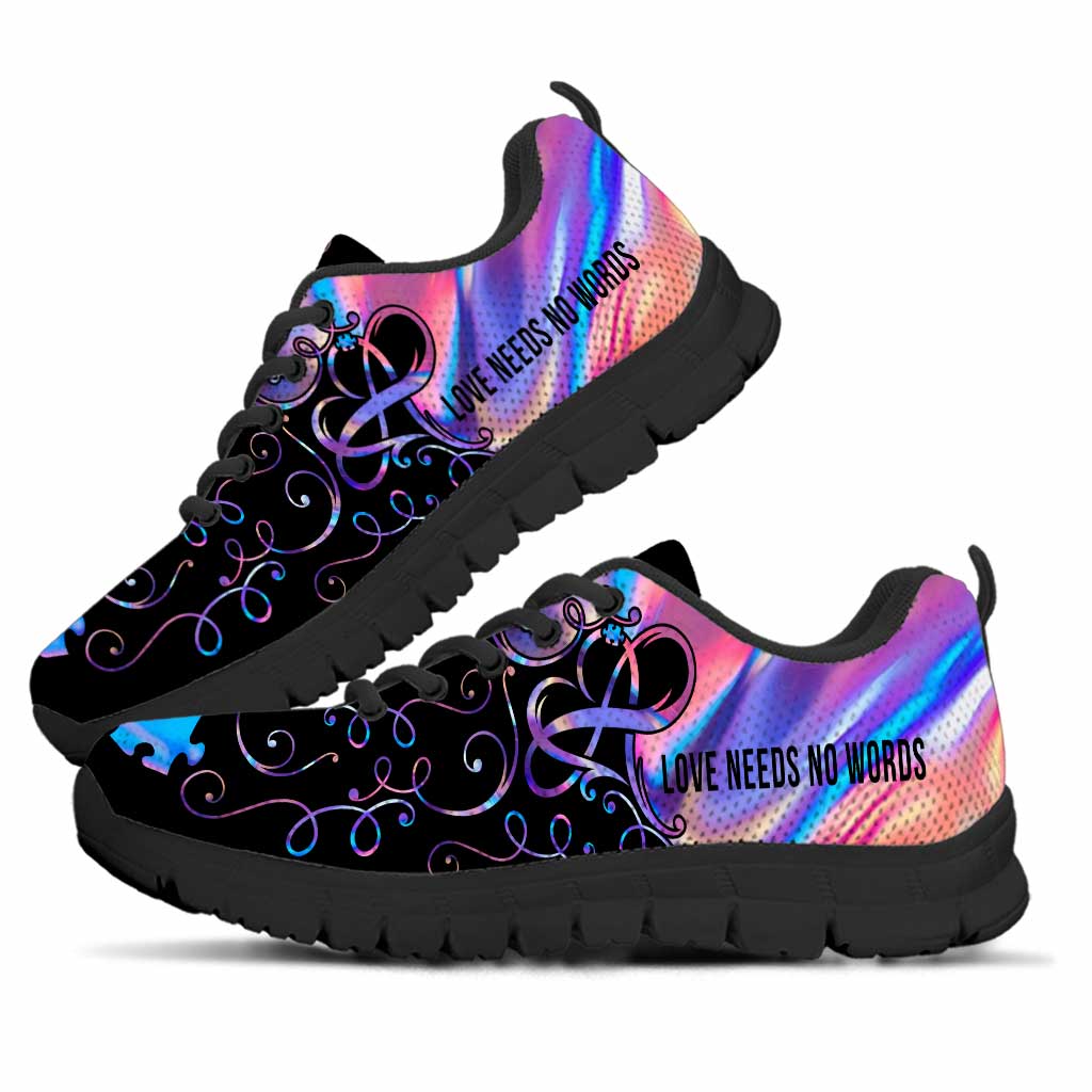 Love Needs No Words - Autism Awareness Sneakers