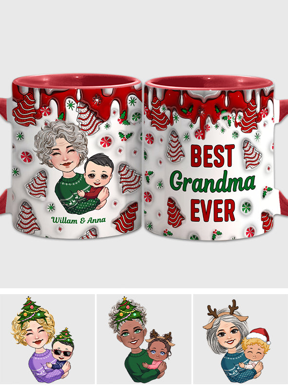 Best Grandma Ever - Gift for grandma - Personalized Accent Mug
