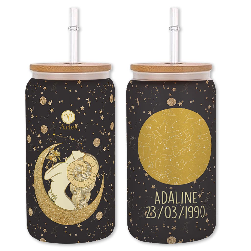 Zodiac Sign - Personalized Horoscope Can Glass