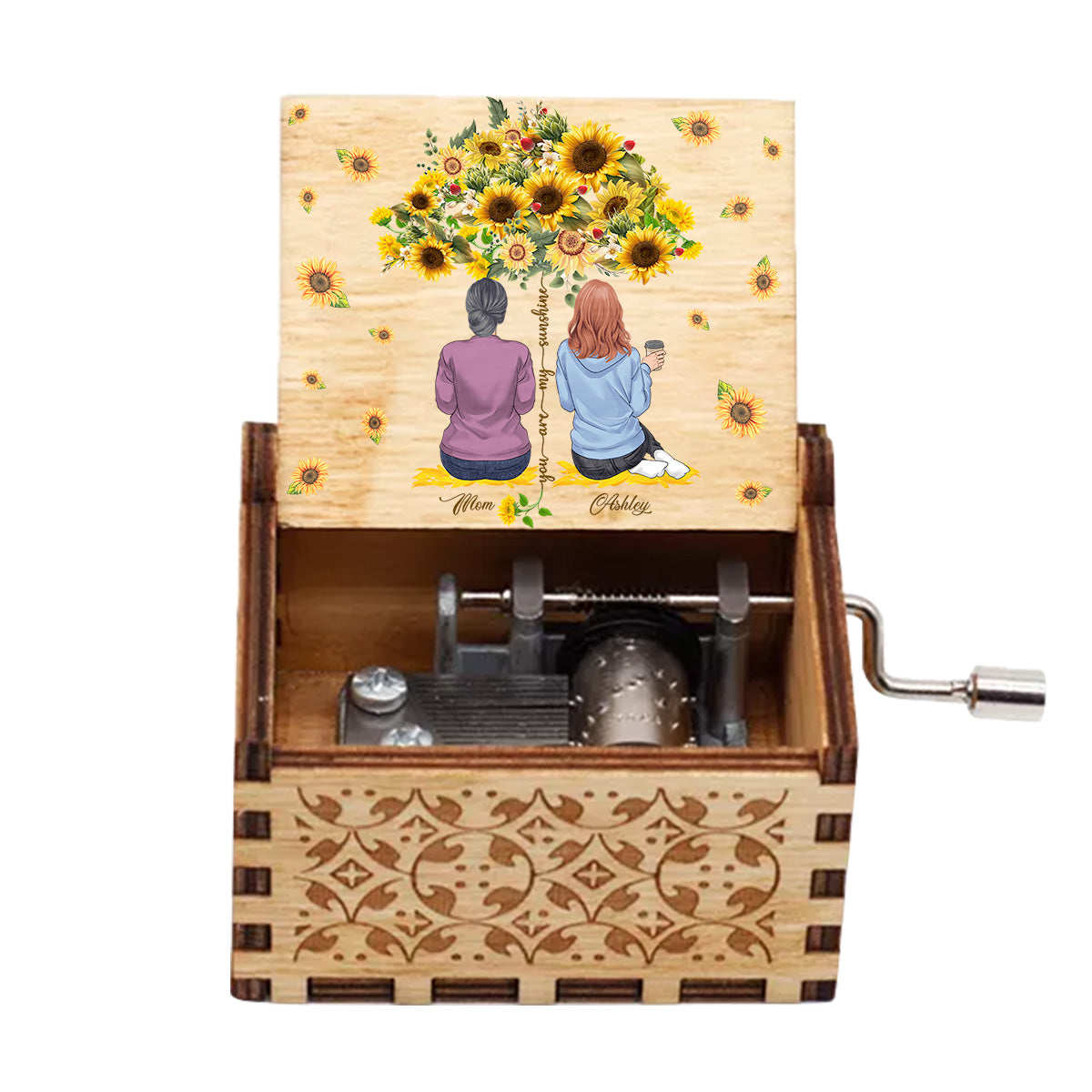 You Are My Sunshine - Personalized Mother Hand Crank Music Box
