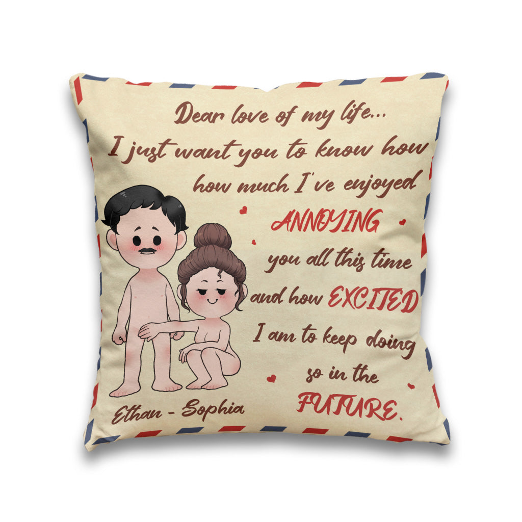 Dear Love Of My Life - Personalized Couple Throw Pillow