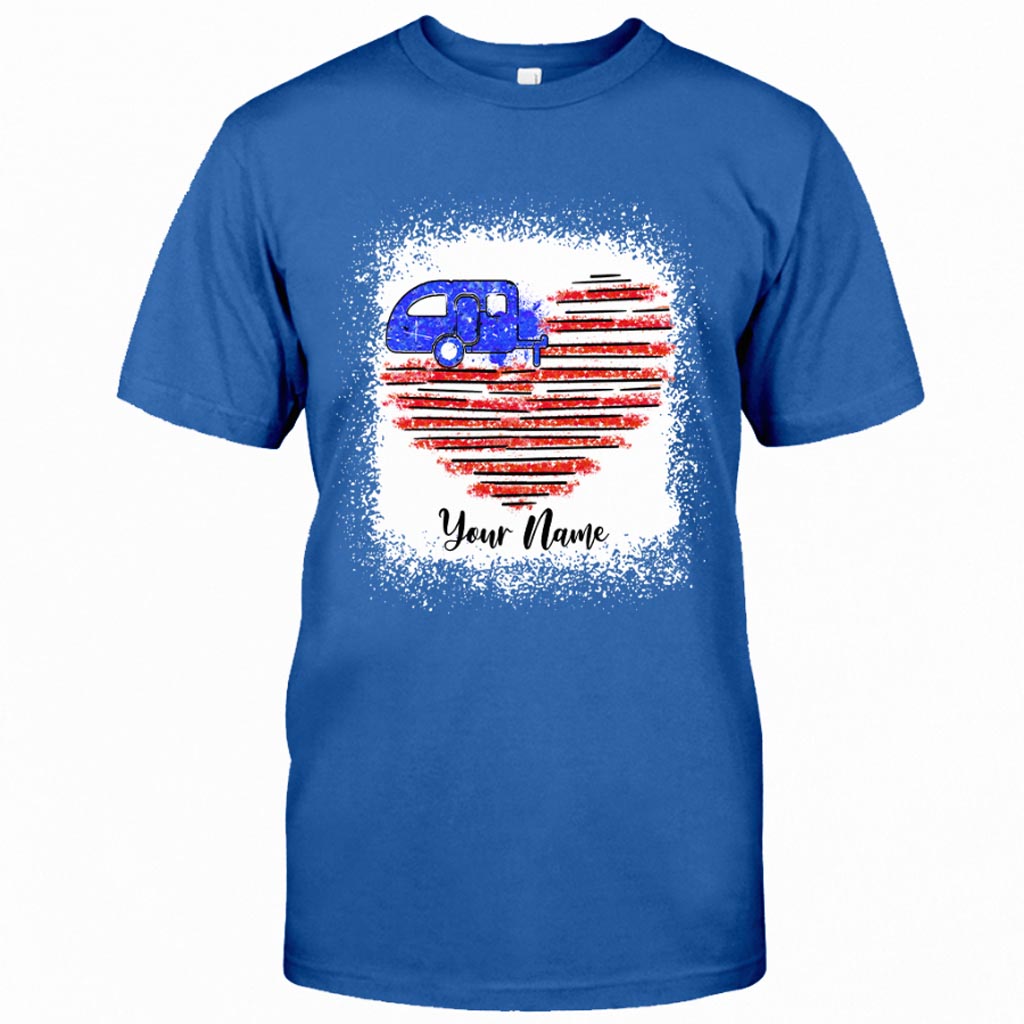 Stars and Stripes - Camping Personalized T-shirt and Hoodie