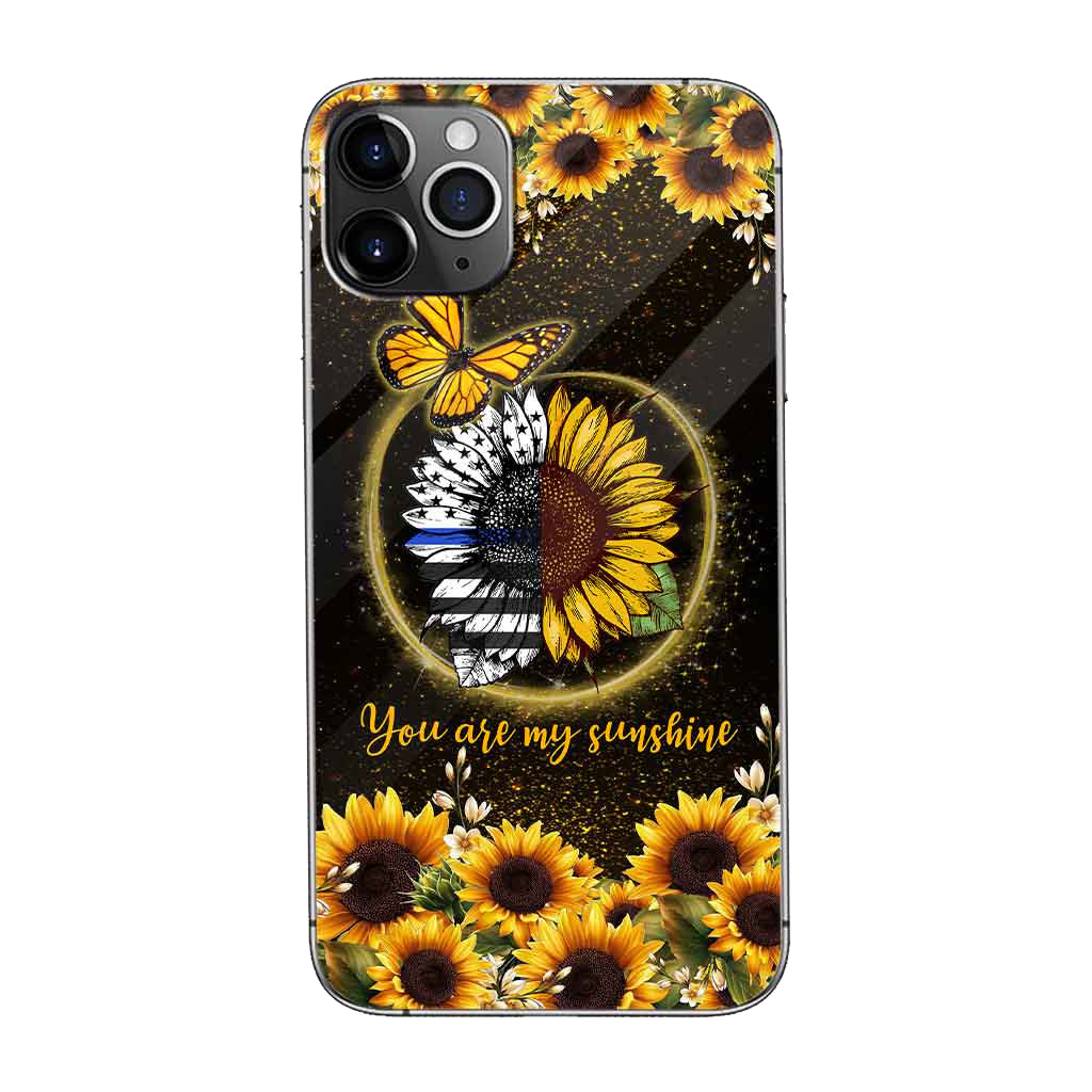 You Are My Sunshine Sunflower Blue Line - Police Officer Phone Case 112021