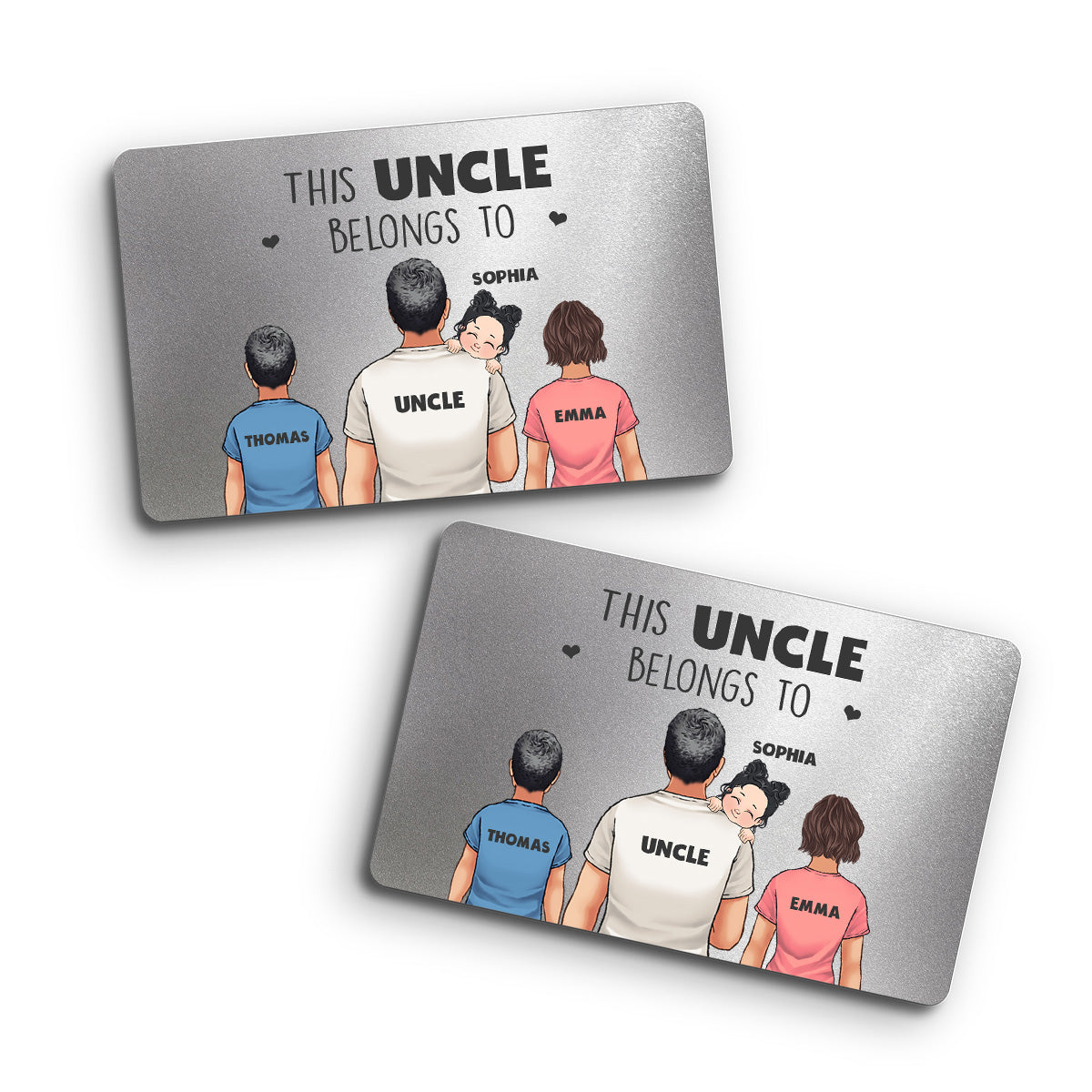 This Daddy Belongs To - Gift for dad, grandpa, uncle, husband - Personalized Wallet Insert Card