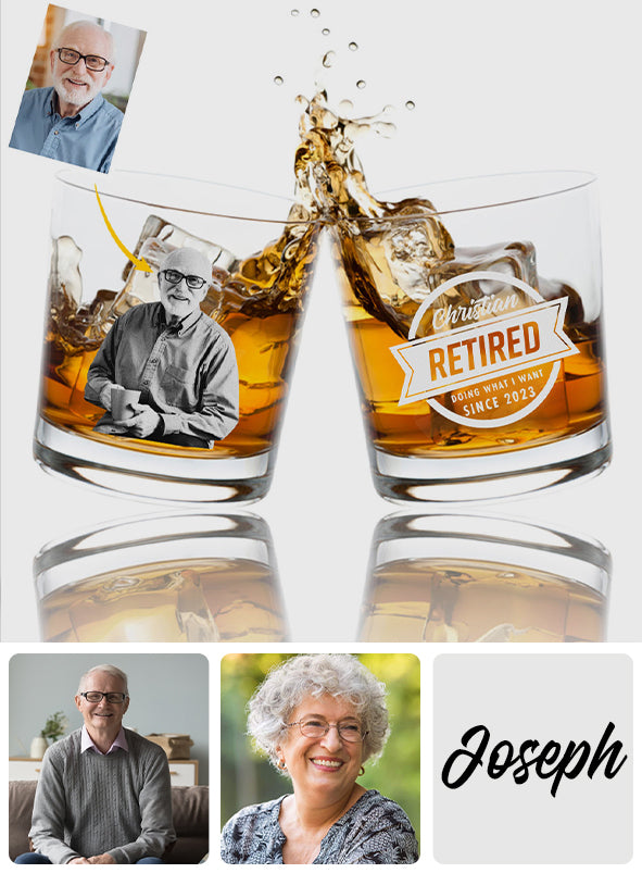 Retired Doing What I Want - Personalized Retired Rock Glass