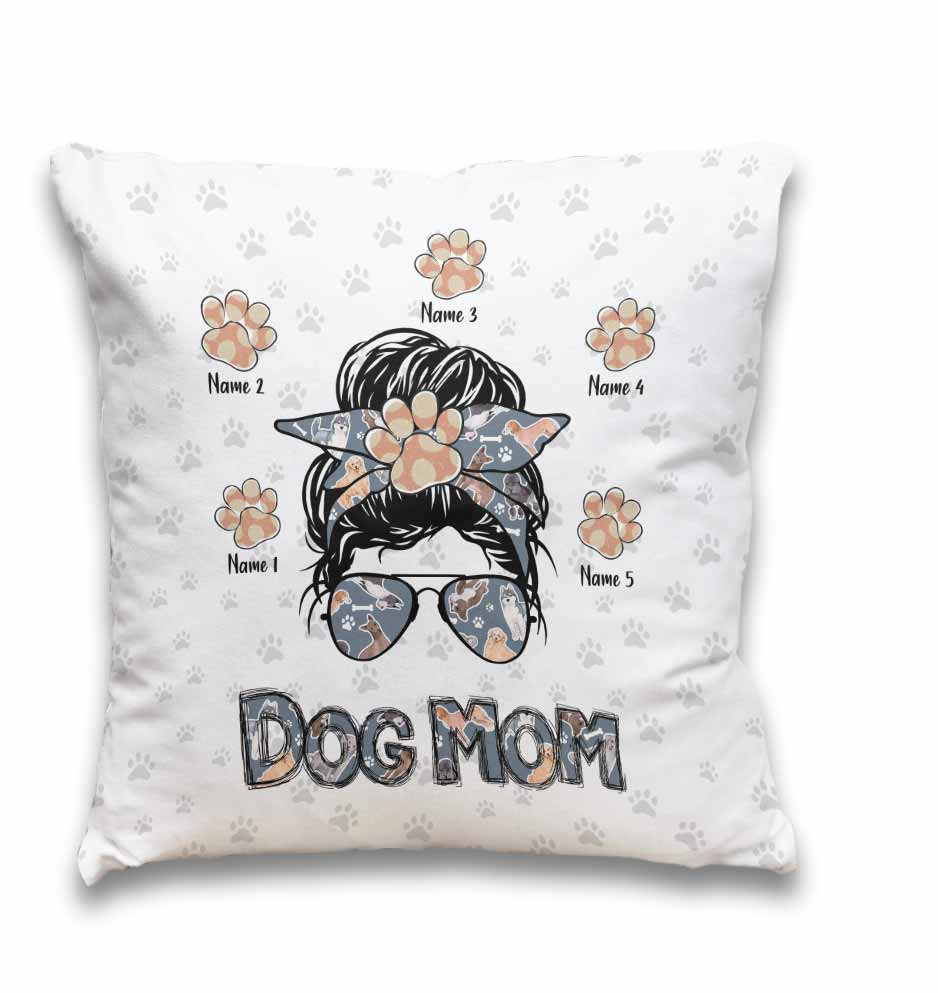 Love Being A Dog Mom - Personalized Dog Throw Pillow