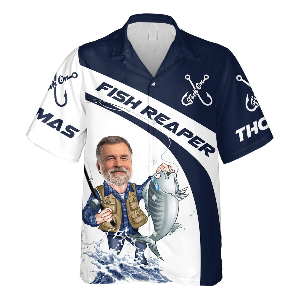 Fish Reaper - Personalized Fishing Hawaiian Shirt
