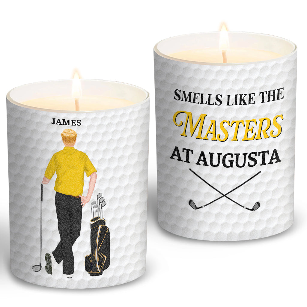 Smells Like The Masters - Personalized Golf Candle With Wooden Lid