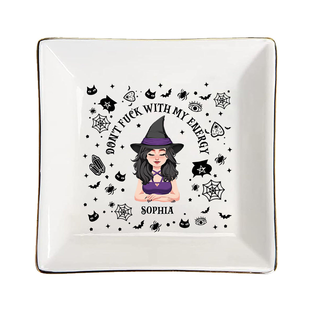 Don't F With My Energy - Personalized Witch Jewelry Dish