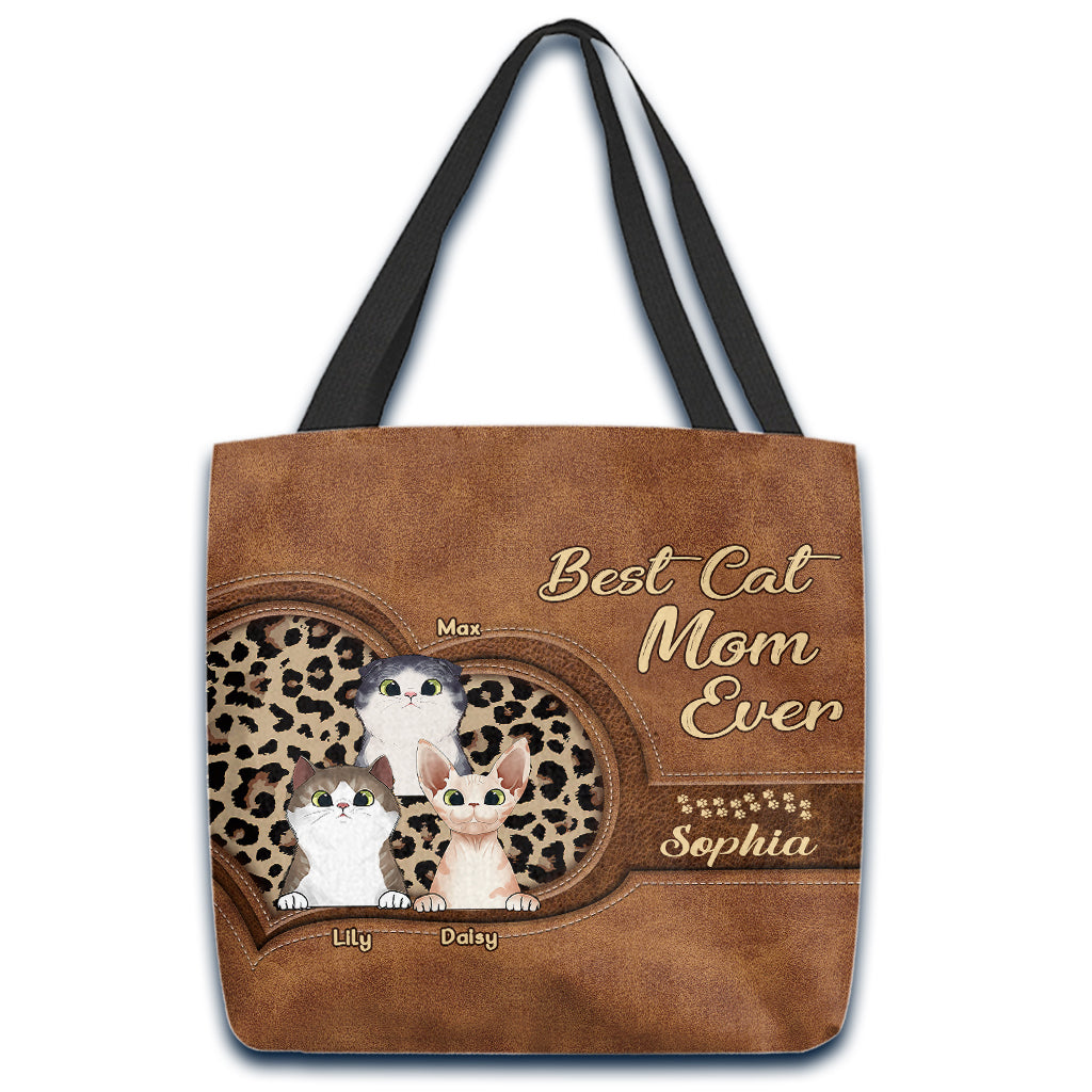 Important Cat Mom Stuff - Personalized Cat Tote Bag
