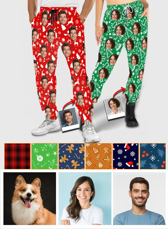 Custom Photo Unisex Sweatpants - gift for anyone, cat lover - Personalized Unisex Sweatpants