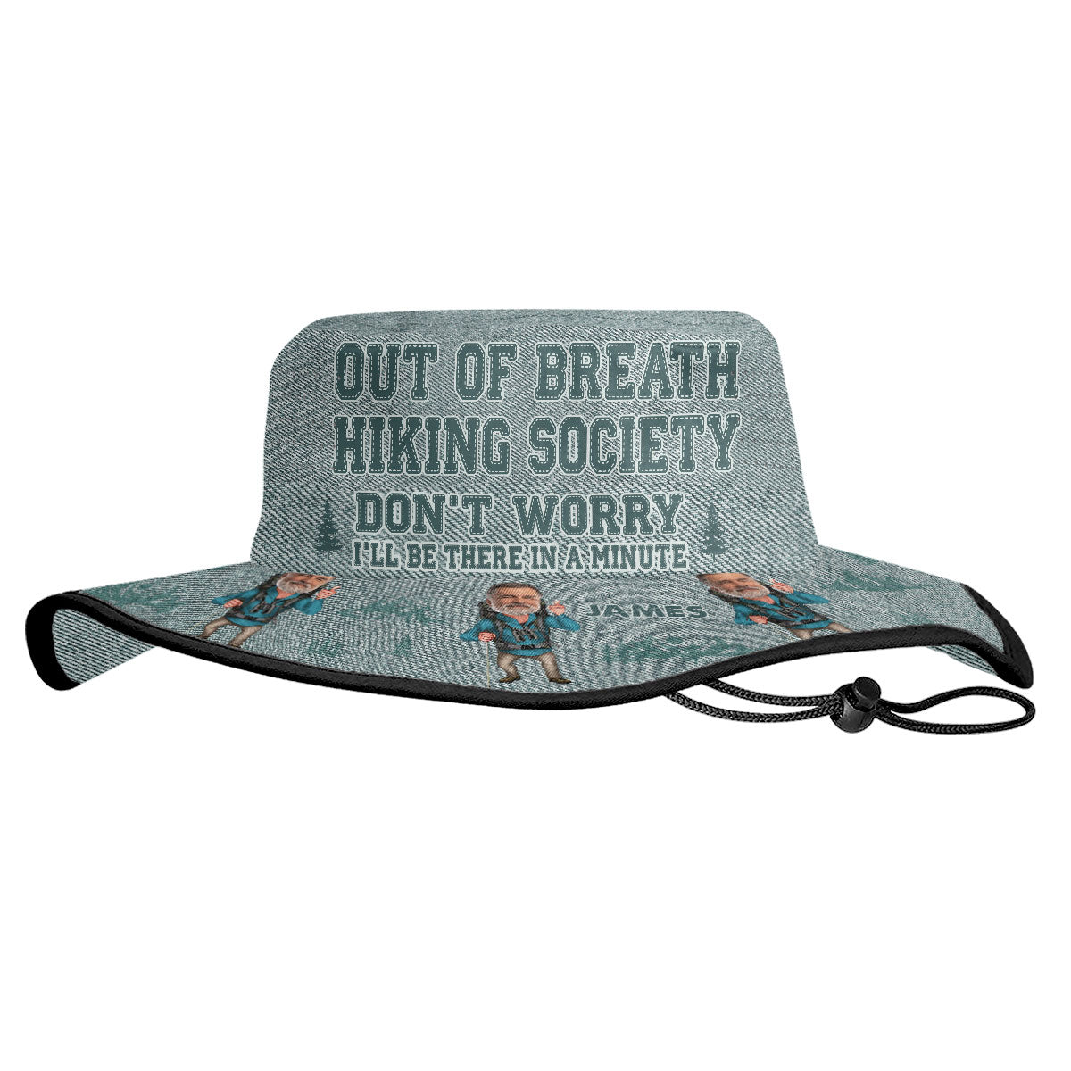 Out Of Breath Hiking Society - Personalized Hiking Boonie Hat