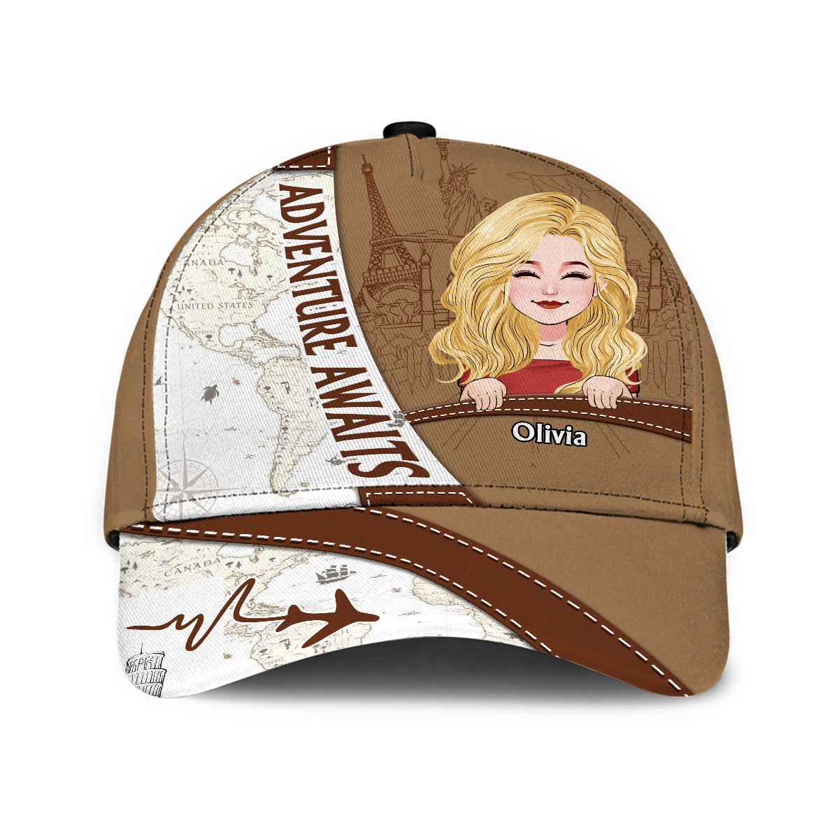 Adventure Awaits - Personalized Travelling Classic Cap