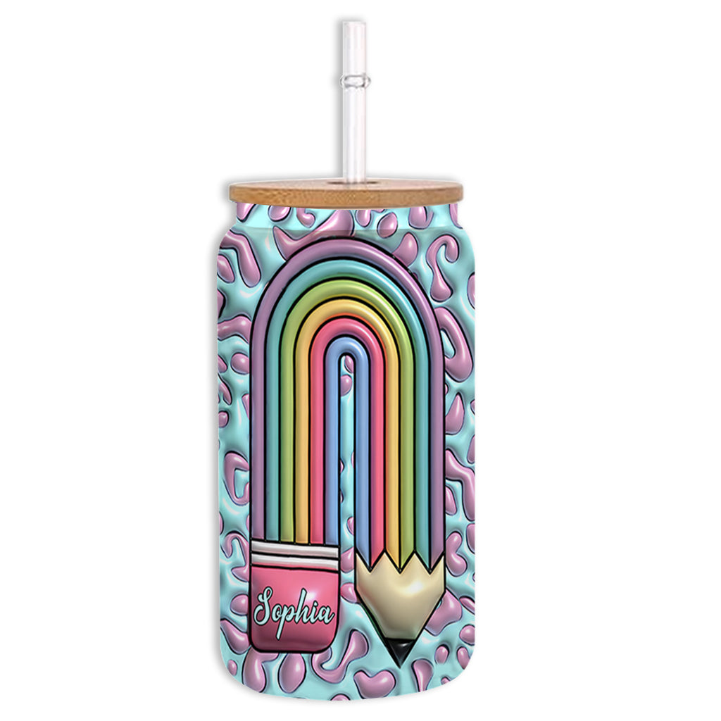 Teacher Life - Personalized Teacher Can Glass