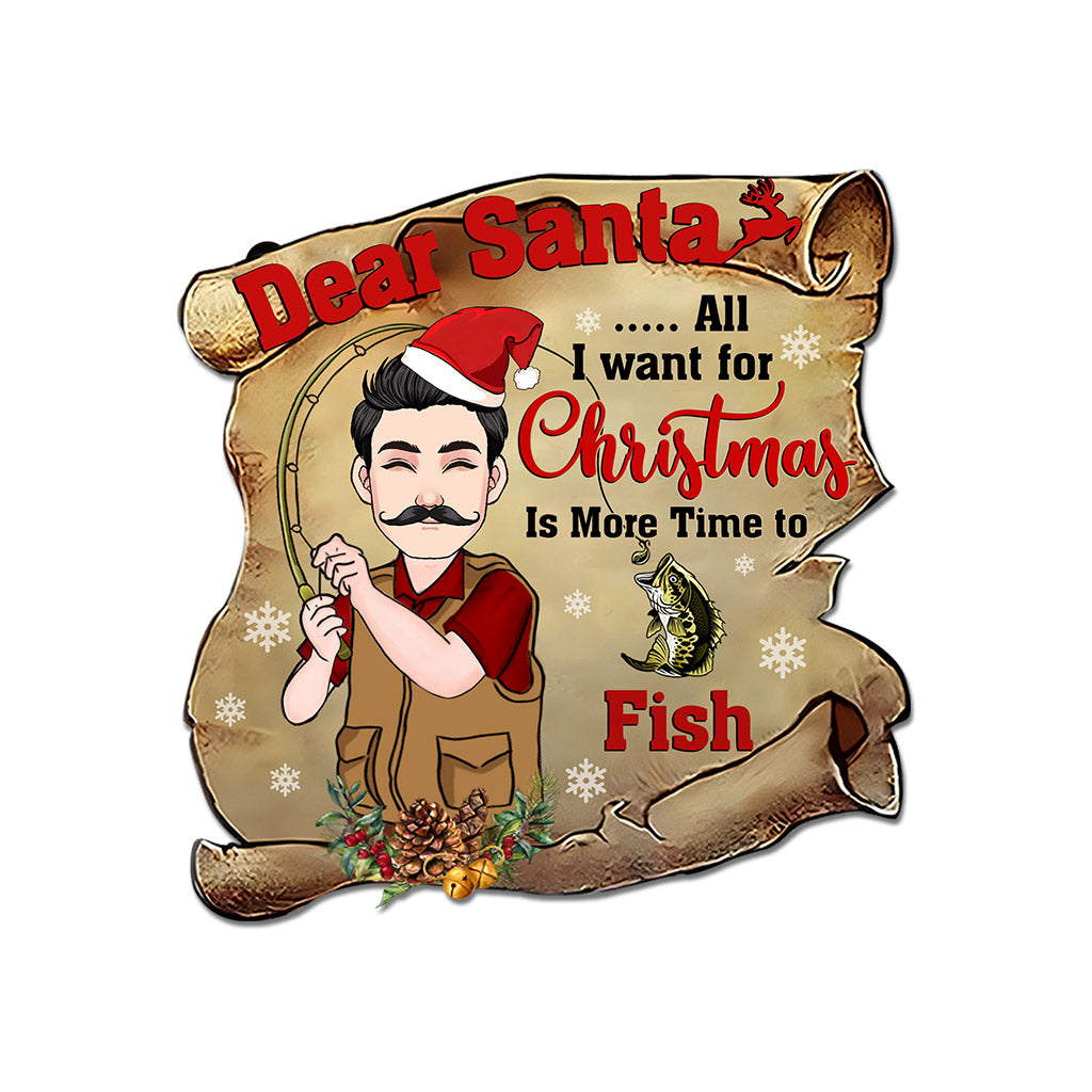 Dear Santa - Personalized Fishing Decal Full
