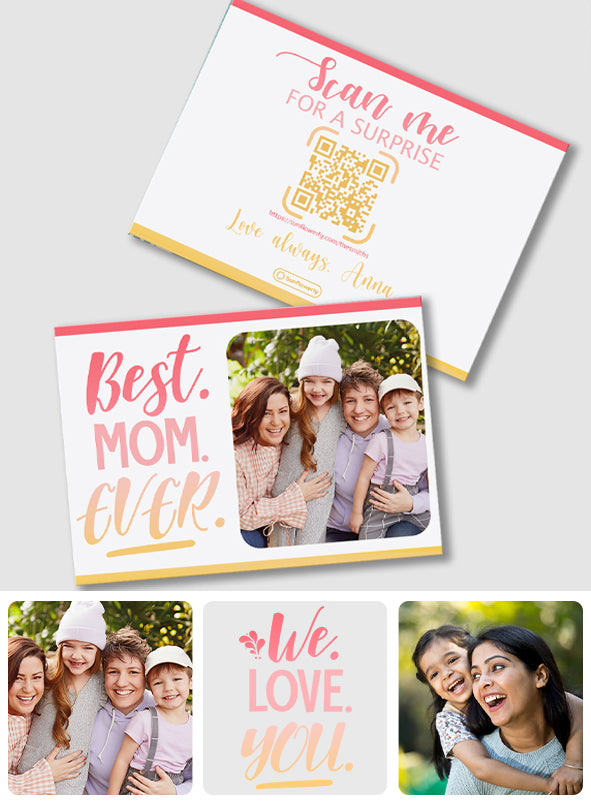 Best Mom Ever - Personalized QR Greeting Card