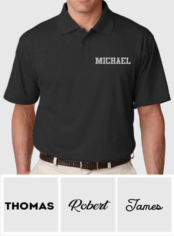 Custom Name - Personalized Uncle Embroidered Polo Shirt