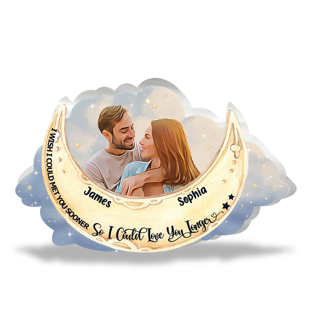 I Love You To The Moon And Back - Personalized Couple Custom Shaped Acrylic Plaque