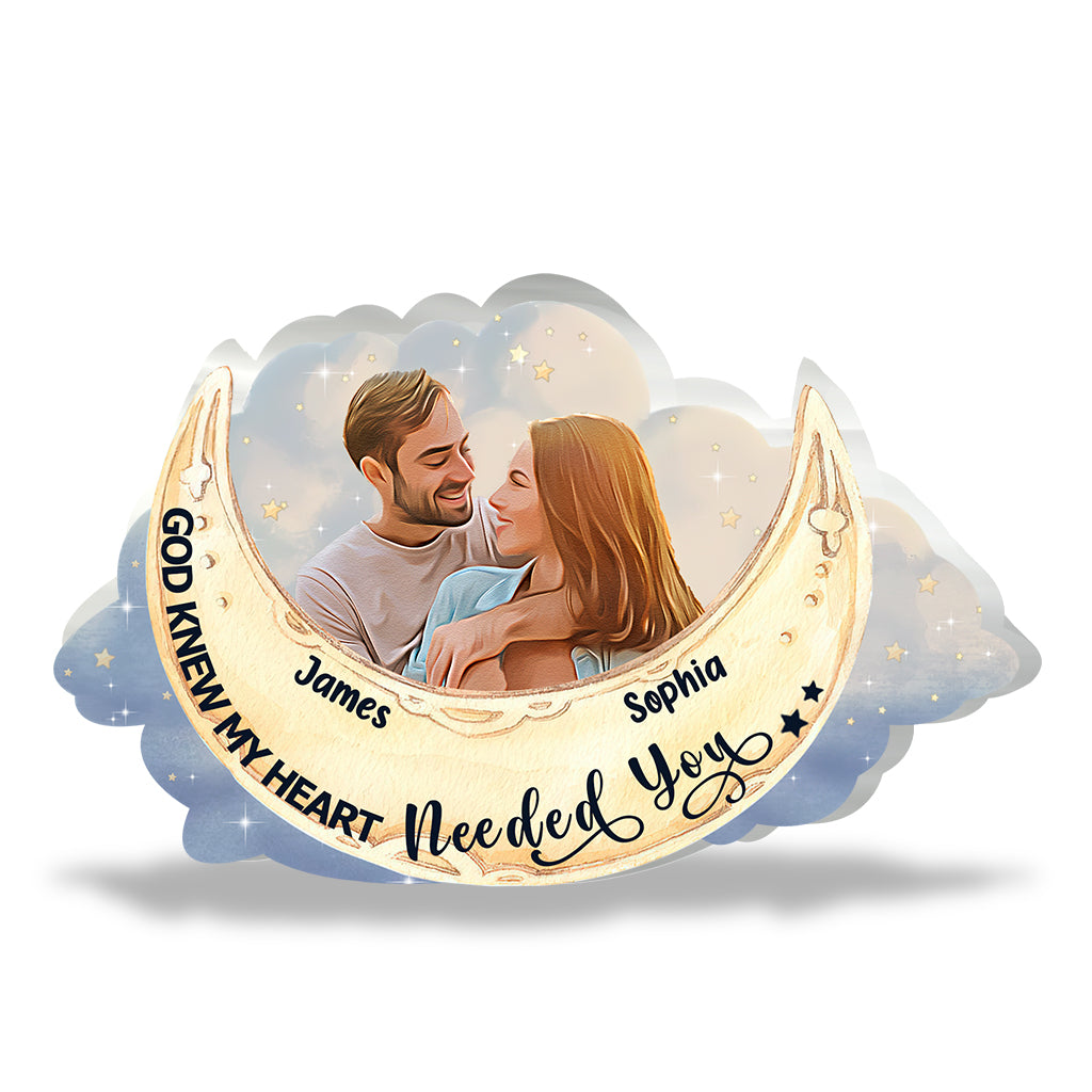I Love You To The Moon And Back - Personalized Couple Custom Shaped Acrylic Plaque