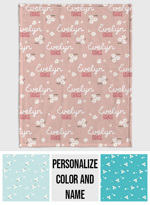 Daisy Custom Name - Personalized granddaughter Blanket