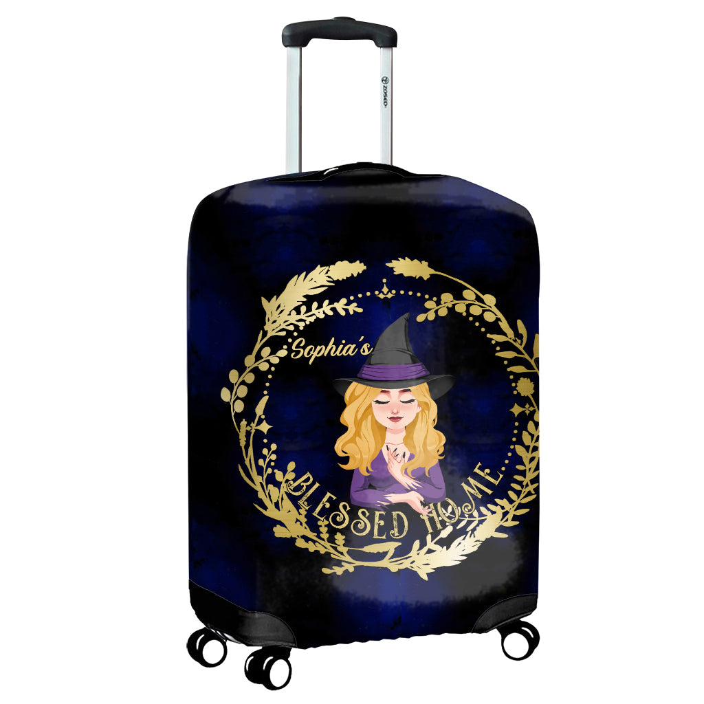 Blessed Home - Personalized Witch Luggage Cover