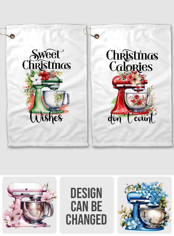 Christmas Calories Don't Count - Personalized Baking Towel