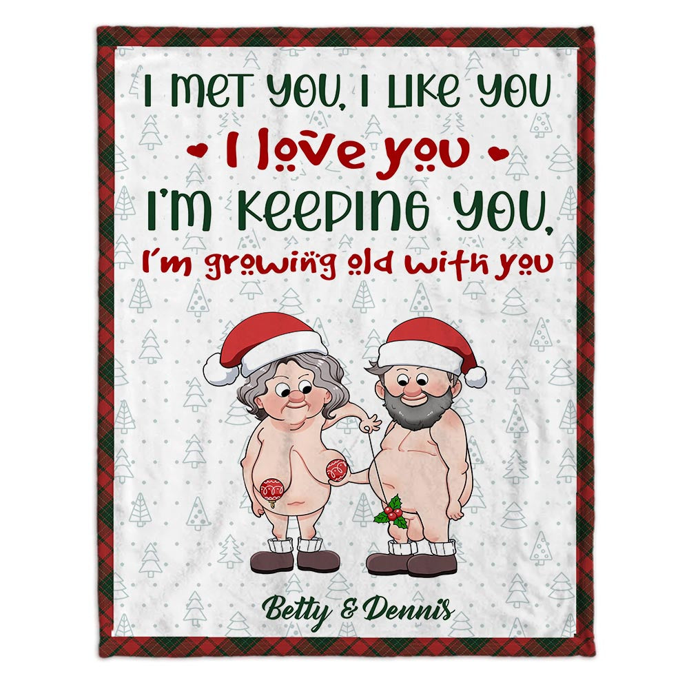 I’m Growing Old With You - gift for husband, wife - Personalized Blanket