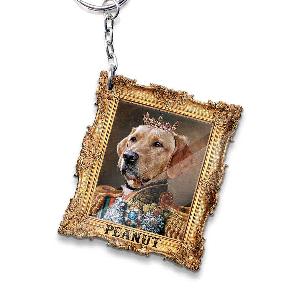 The King - Personalized Dog Keychain