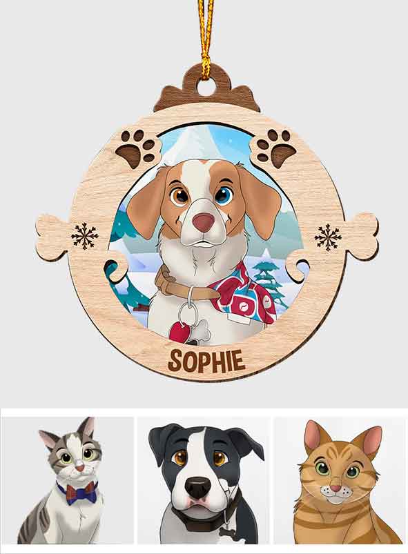 Love My Dog/Cat - Gift for dog lovers - Personalized Ornament