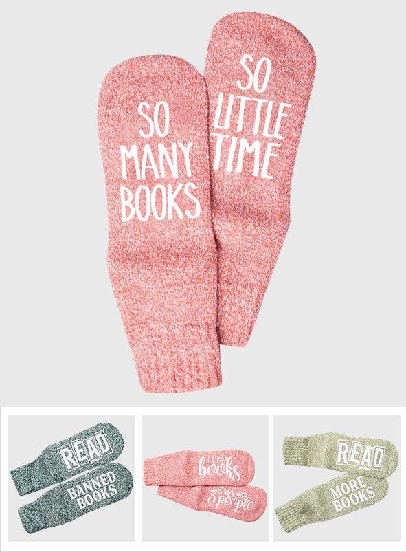 So Many Books So Little Time - Personalized Book Socks
