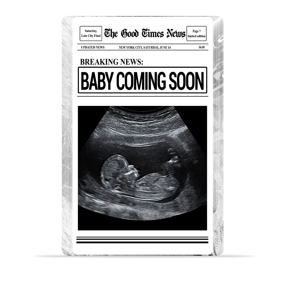 Baby Coming Soon - Personalized Mother Custom Shaped Acrylic Plaque