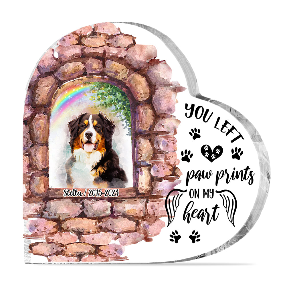No Longer By My Side - Personalized Dog Custom Shaped Acrylic Plaque