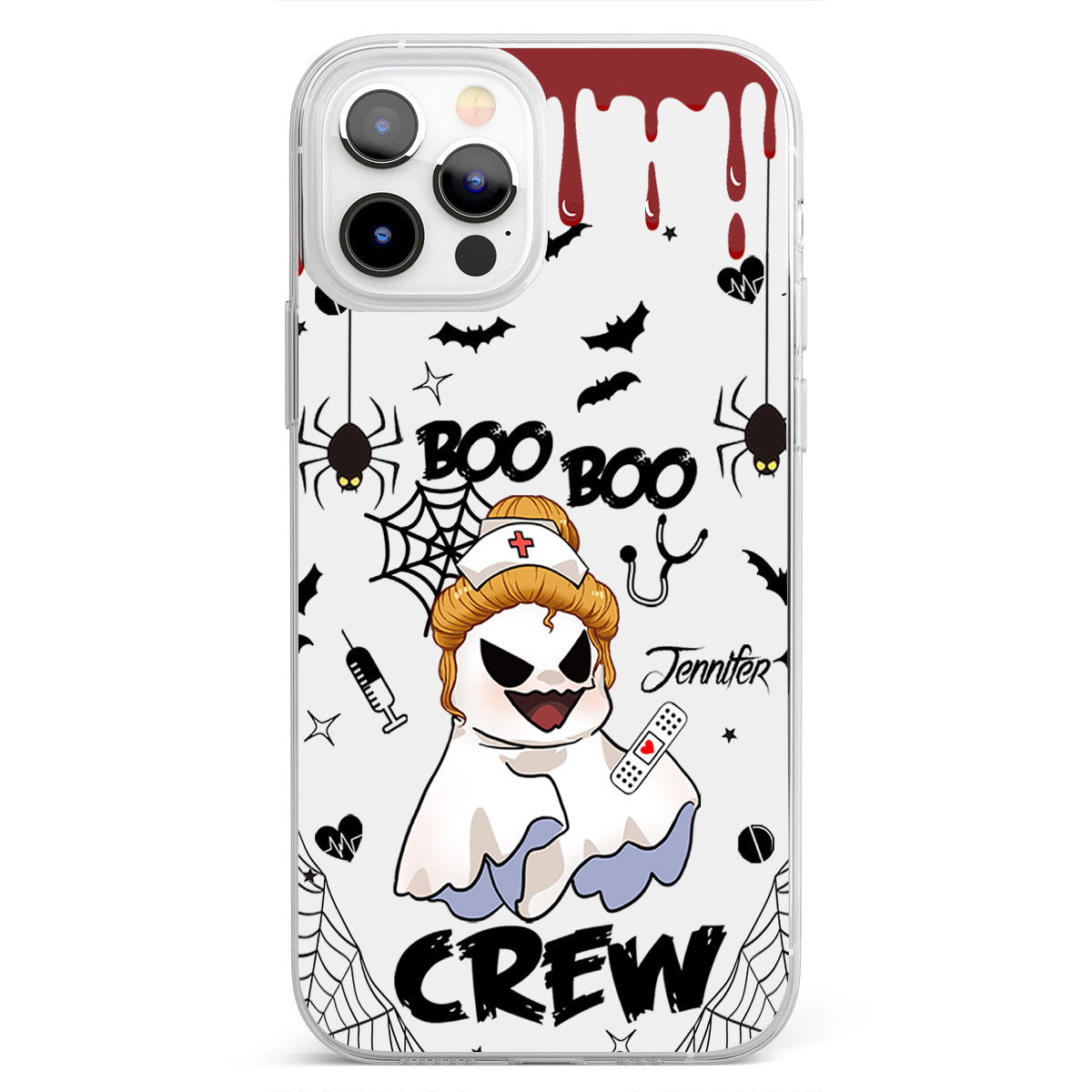Boo Boo Crew - Personalized Nurse Clear Phone Case