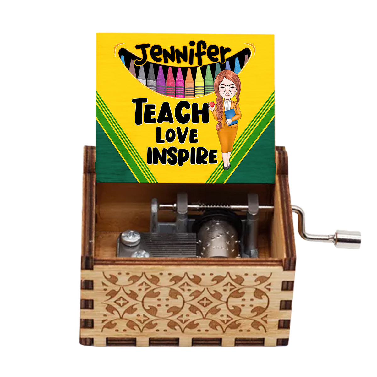 Positive Affirmations Butterfly - Personalized Butterfly Hand Crank Music Box