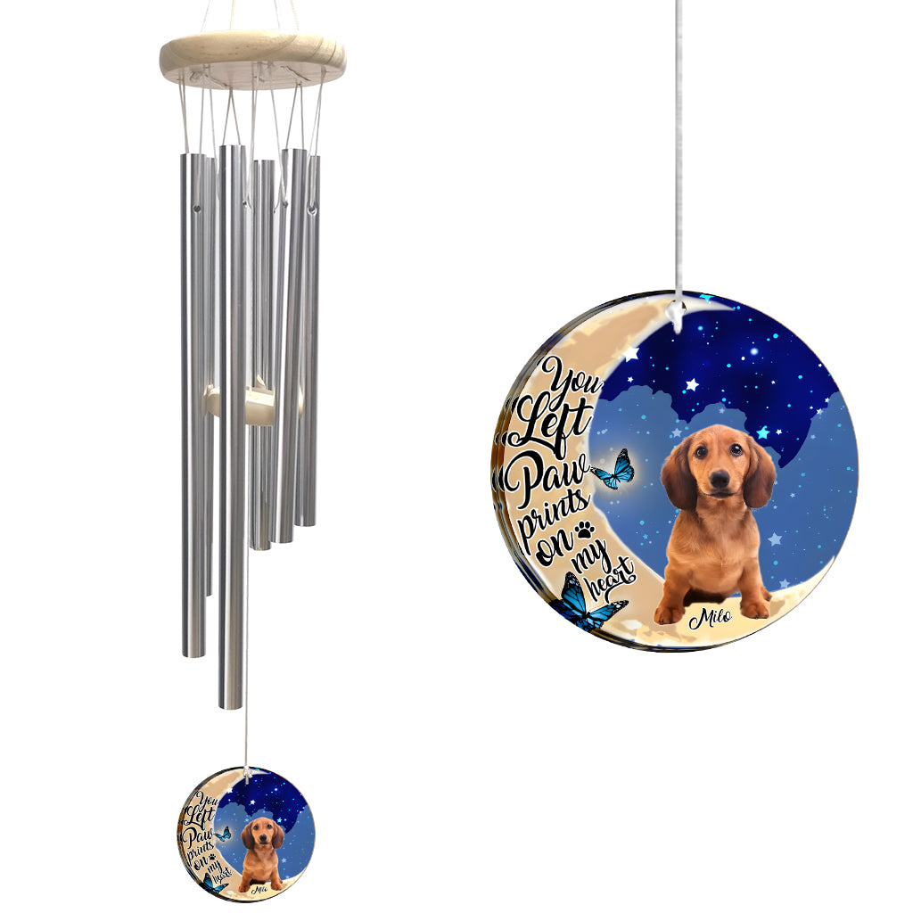 Paw Prints On My Heart - Personalized Dog Wind Chime